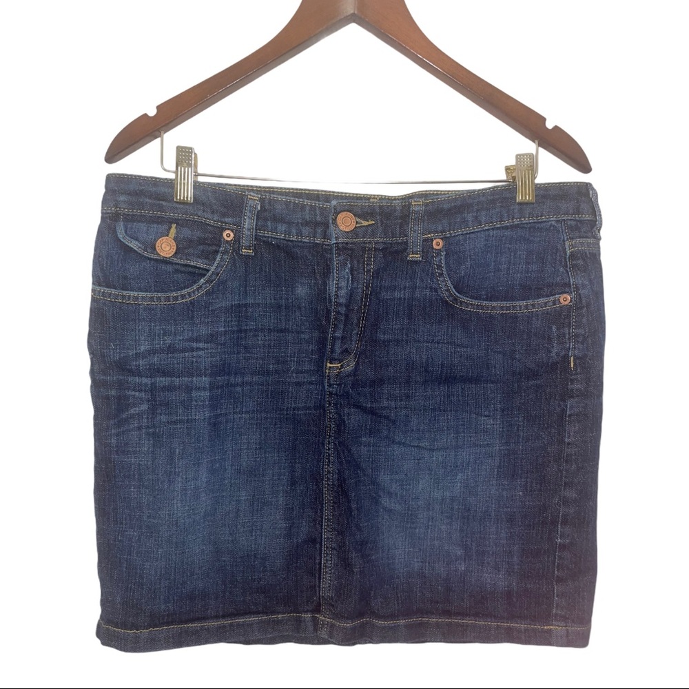 Gap WOMENS 14 dark denim jean skirt
